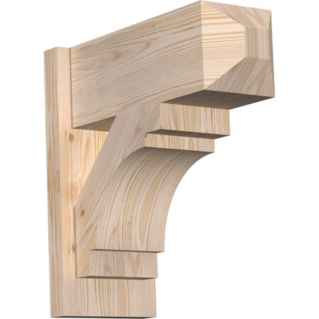 Ekena Millwork Merced Smooth Craftsman Outlooker, Douglas Fir, 7 1/2"W x 18"D x 18"H OUT08X18X18MRC04SDF